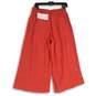 NWT Athleta Womens Red Playa Linen Wide Leg Elastic Waist Cropped Pants Size 10 image number 2