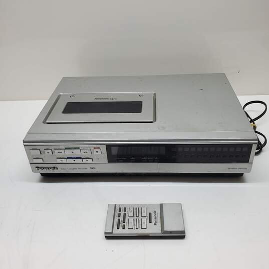 Classic Panasonic VHS Video Cassette Recorder Model PV-1231R w/ Remote Untested image number 1