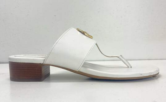 Michael Kors Ireland Leather Thong Sandals White 7.5 image number 1