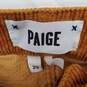 Paige Hoxton Gold Cotton Blend Corduroy Ankle Pant WM Size 29 NWT image number 3