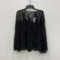 NWT White House Black Market Womens Black Lace Long Sleeve Blouse Top Shirt XS image number 1
