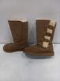 UGG Klea Buckle Tall Brown Shearling Boots Women's Size 7 image number 2