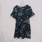 Banana Republic Navy Blue Floral V-Neck Shift Dress Women's Size 8 image number 2