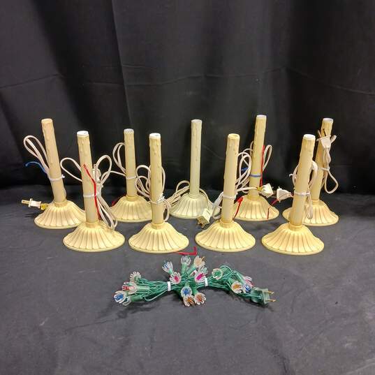 Vintage Electric Christmas Candles & String Lights Lot image number 1