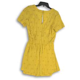 NWT Ett:twa Anthropologie Womens Yellow Printed V-Neck One-Piece Romper Size M alternative image