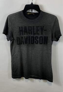 NWT Harley-Davidson Mens Gray Jersey Applique Logo Short Sleeve T-Shirt Size S