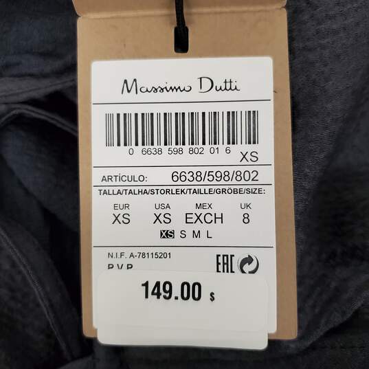 NWT Massimo Dutti WM's Charcoal Strappy Maxi Evening Dress Size XS image number 3