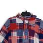 The Vermont Flannel Co. Womens Multicolor Long Sleeve Henley Hoodie Size S image number 3