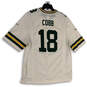 Mens White Green Bay Packers #18 Randall Cobb NFL Jersey Size XL image number 2