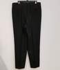 Mens Black Pleated Front Pockets Straight Leg Formal Dress Pants Size 42 image number 2