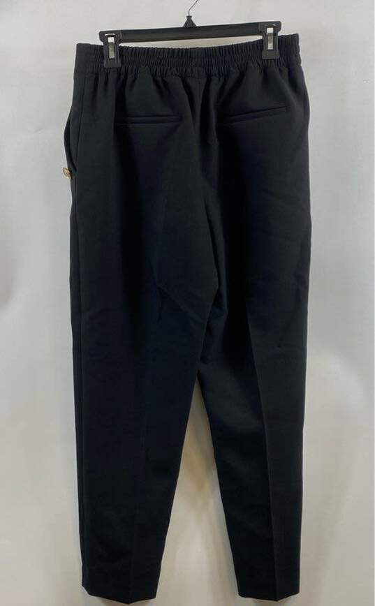 NWT Zara Womens Black Pockets Flat Front Straight Leg Trouser Pants Size Medium image number 2