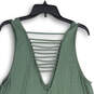 NWT Womens Green Sleeveless Wide Strap V-Neck Cover-Up Size Large image number 4