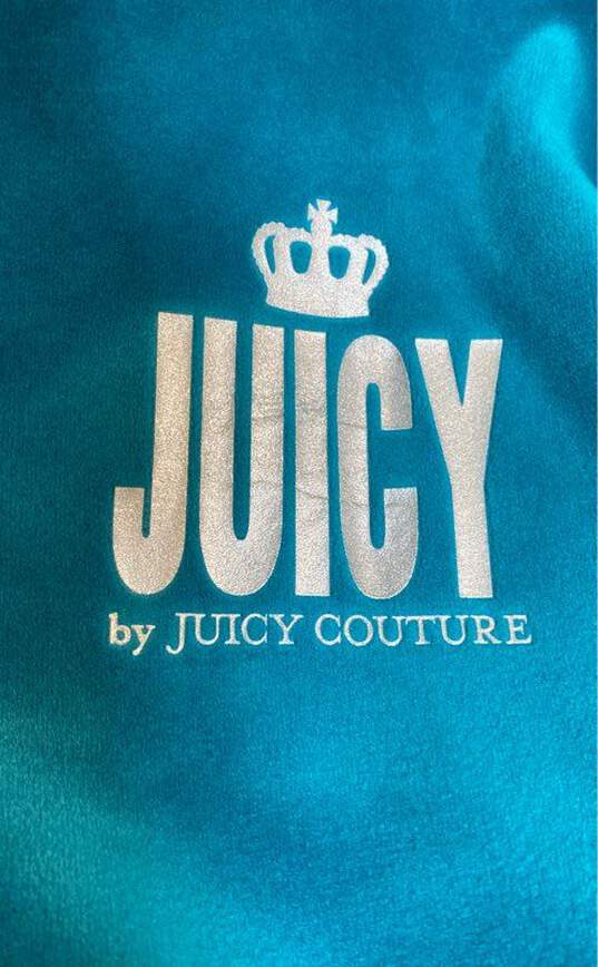 Juicy Couture Blue Velvet-Like Hooded Jump Suit - Size Large image number 3