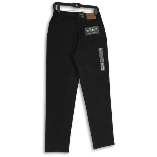NWT Womens Black Denim Dark Wash 5 Pocket Design Straight Leg Jeans Size 8 image number 2