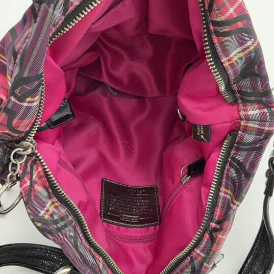 Womens Multicolor Plaid Adjustable Strap Inner Pocket Zipper Crossbody Bag image number 4