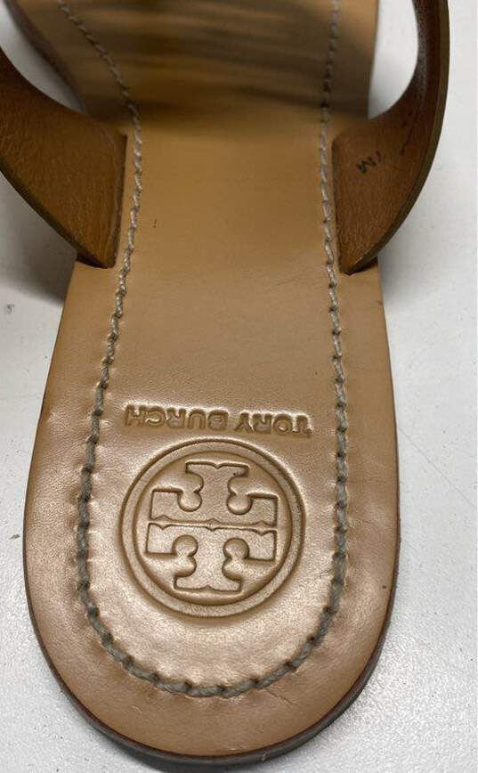 Tory Burch Louisa Leather Thong Sandals Beige 7 image number 5