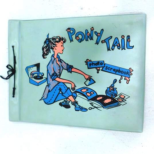 Vintage Blue Ponytail Photo Scrapbook image number 1