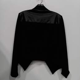 White House Black Market Women's Black Open Front Crop Suit Jacket Size 12 alternative image