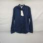 Calvin Klein Navy Blue Cotton Blend Button Up Shirt WM Size M NWT image number 1