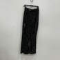 NWT Womens Black Sequin High Waisted Straight Leg Trouser Pants Size Small image number 2