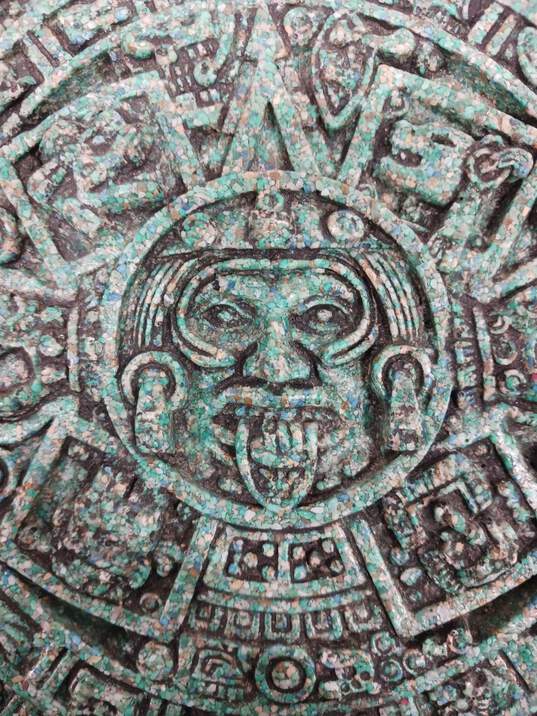 Decorative Blue Aztec Sun Stone image number 3
