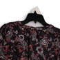 Womens Multicolor Floral  3/4 Sleeve Round Neck Pullover Blouse Top Size S image number 4