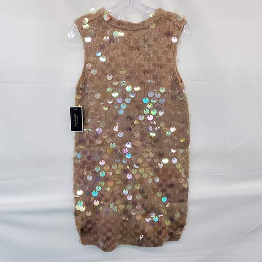 Juicy Couture Washed Beige Melange Pailette Dress Size S image number 2