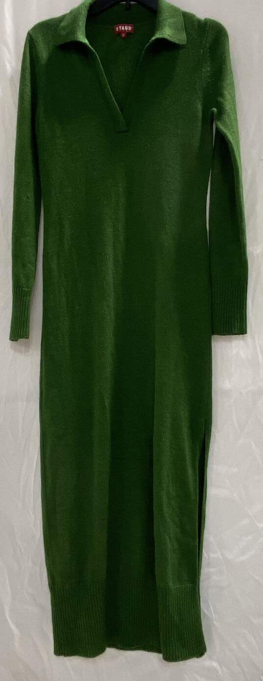 STAUD Green Sweater Dress - Size M image number 1