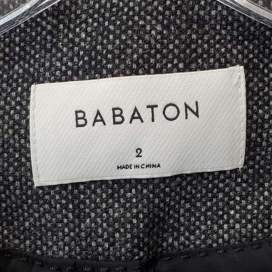 Babaton Heather Gray Wool Blend Zip Up Jacket Size 2 image number 3