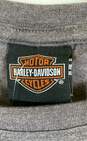 NWT Harley Davidson Womens Gray Graphic Print Short Sleeve Pullover T Shirt Sz M image number 3