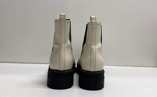 Marc Fisher Padmia White Leather Lug Sole Platform Chelsea Boots Women's Size 9 image number 4