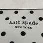 Kate Spade New York Womens White Black Polka Dot Zipper Makeup Pouch Bag image number 3