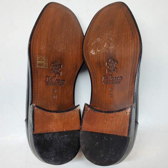 Bellesco Black Leather Mens' Tassel Loafers Size 11 image number 5