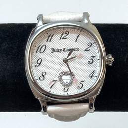 Designer Juicy Couture Silver-Tone 3 ATM Round Analog Dial Quartz Wristwatch