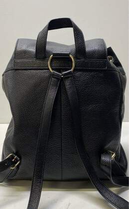 COACH F29008 Black Pebbled Leather Drawstring Backpack Bag alternative image