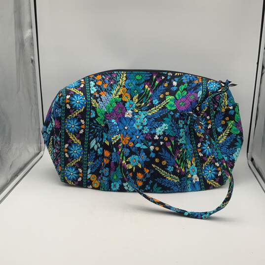Vera Bradley Womens Multicolor Floral Zipper Double Handle Tote Bag image number 2