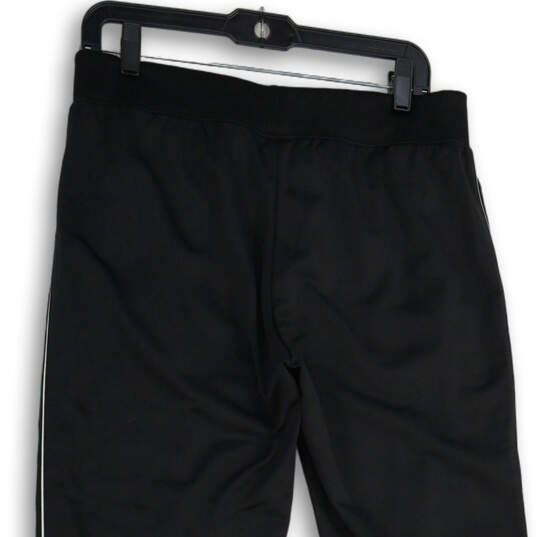 NWT Womens Black Elastic Waist Straight Leg Pull-On Track Pants Size Medium image number 4