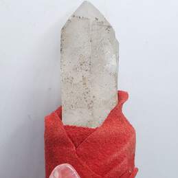 Quartz Crystal Wand Wrapped In Red Suede 174.5g alternative image