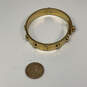 Designer Michael Kors Gold-Tone Fashionable Studded Hinged Bangle Bracelet image number 2