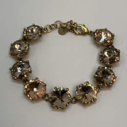 Designer Stella & Dot Gold-Tone Round Stones Adjustable Chain Bracelet alternative image