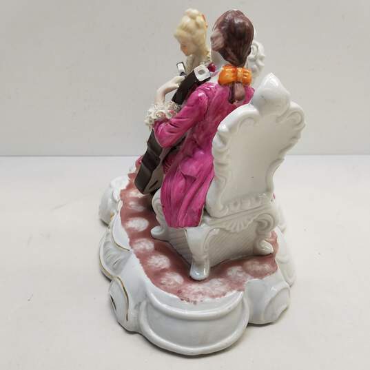 Dresden Style Porcelain Victorian Musical Couple image number 5