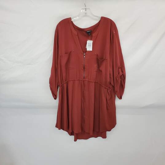 Torrid Brown Elastic Waist Midi Dress WM Size 4X NWT image number 1