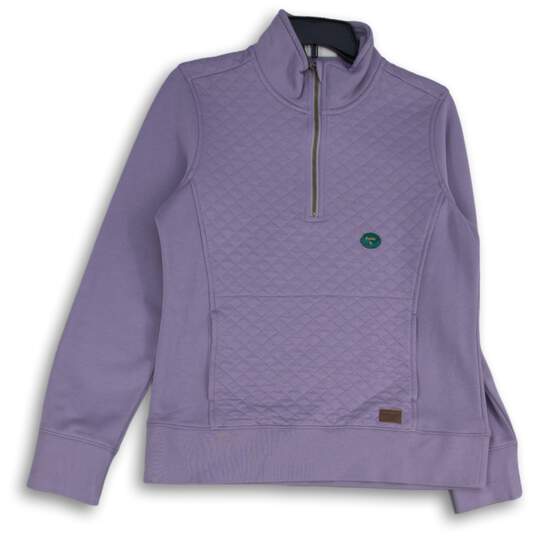 L.L. Bean Womens Lavender Long Sleeve Mock Neck Pullover Sweatshirt Size Small image number 1
