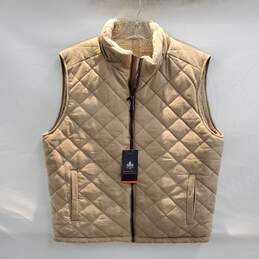 Rain Forest Hazelnut Quilted Zip Up Vest Jacket NWT Size M