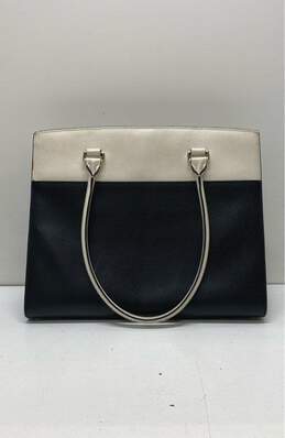 Kate Spade White & Black Leather Grove Street Caley Satchel Handbag alternative image