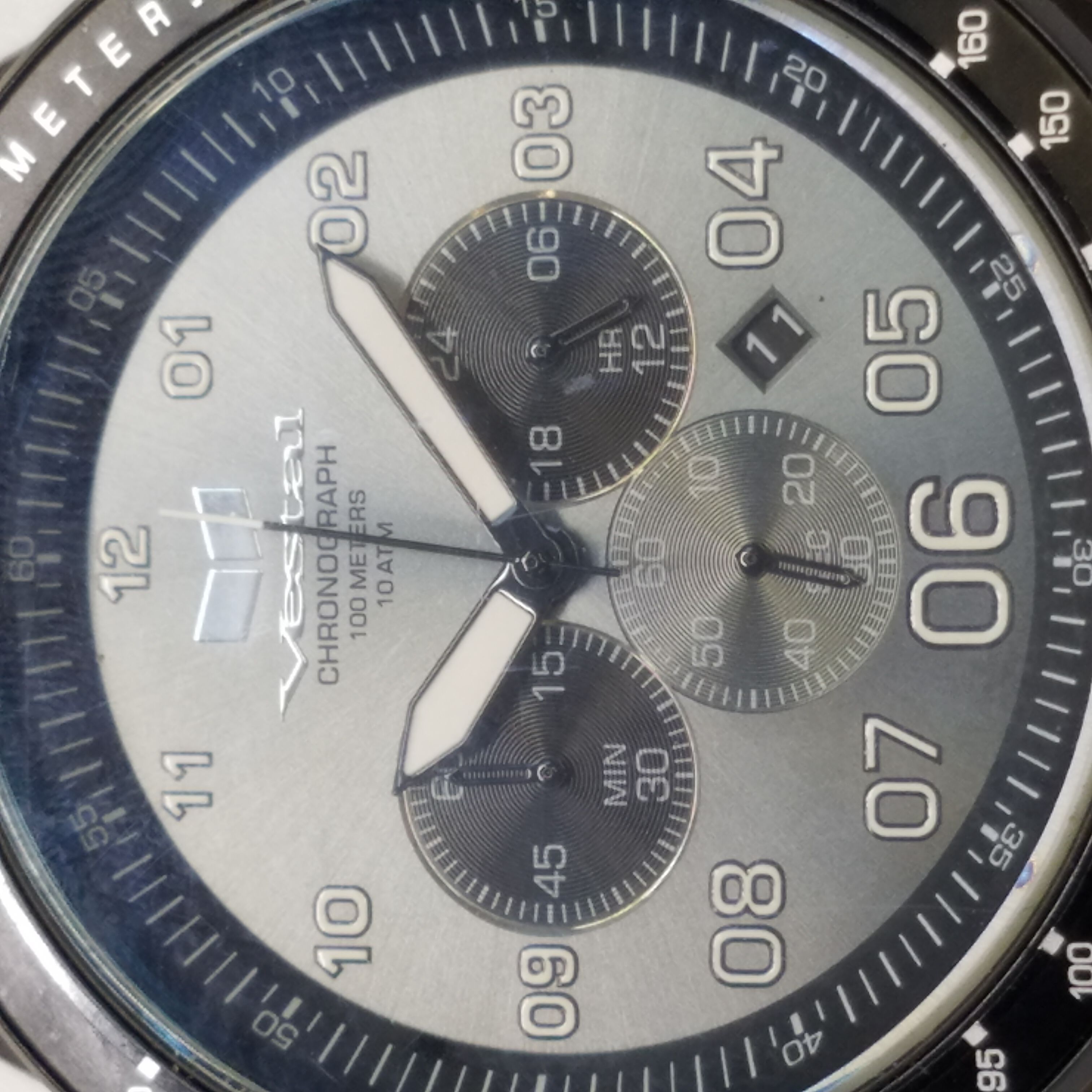 Vestal ZR3 Stainless Steel Chronograph 100M WR Watch