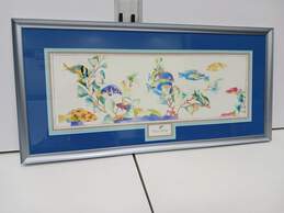 Framed Tracy Taylor Signed Water Color Nautical Fish Themed Painting