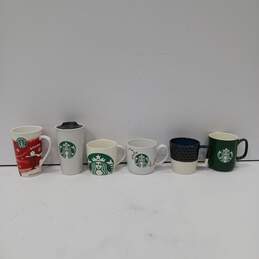 Bundle of 6 Starbucks Mugs In Assorted Colors, Sizes & Designs