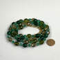 Designer Joan Rivers Green Lobster Clasp Fashionable Beaded Necklace image number 5
