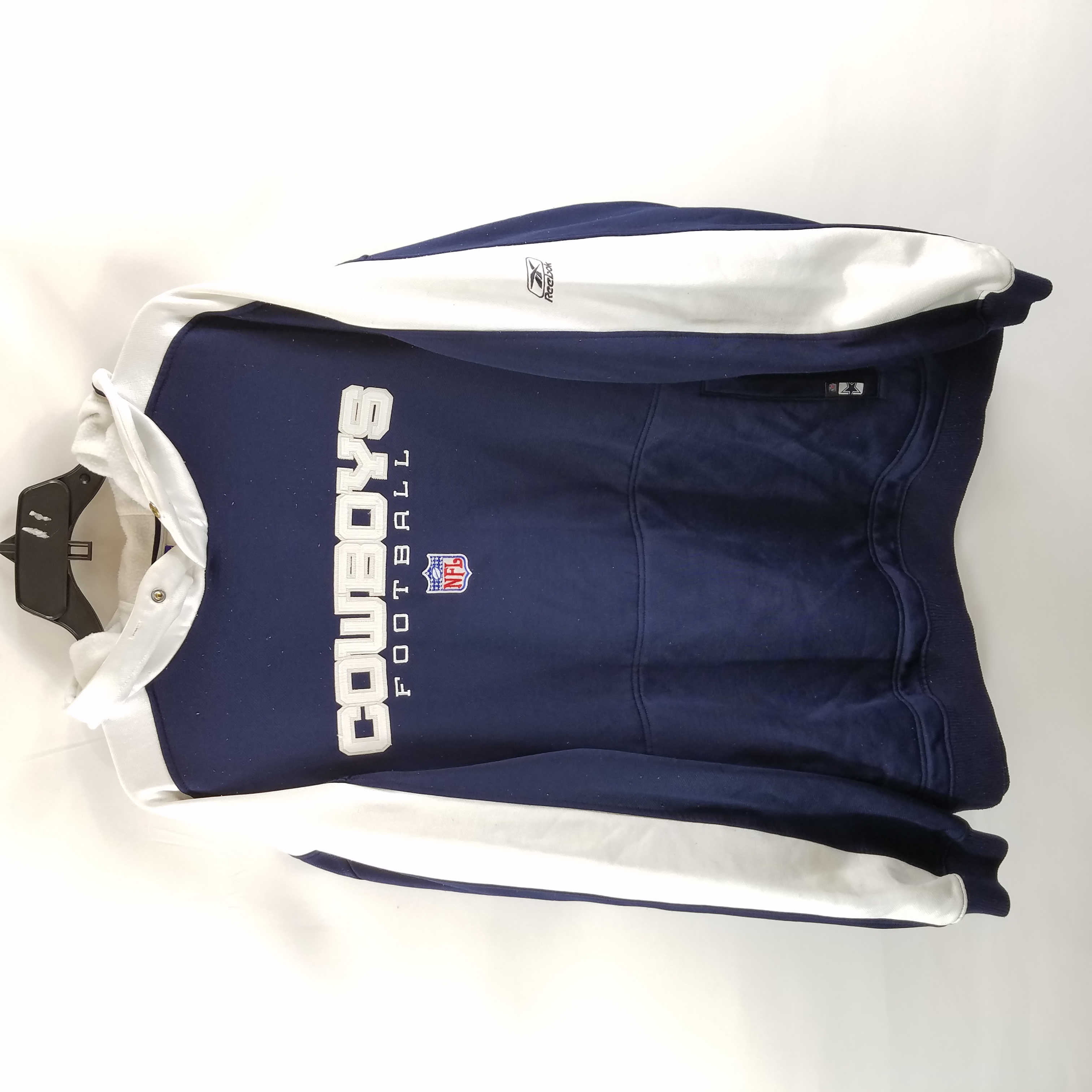 Buy the NFL Cowboys Mens Navy Blue & Grey Hoodie 2 XL